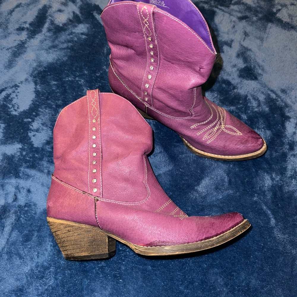 Purple very volatile cowgirl booties